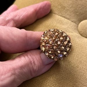 Statement ring! Smokey quartz dome ring.